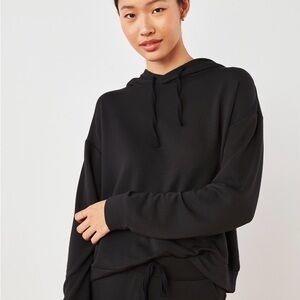 Women's Quince Black Hoodie Top